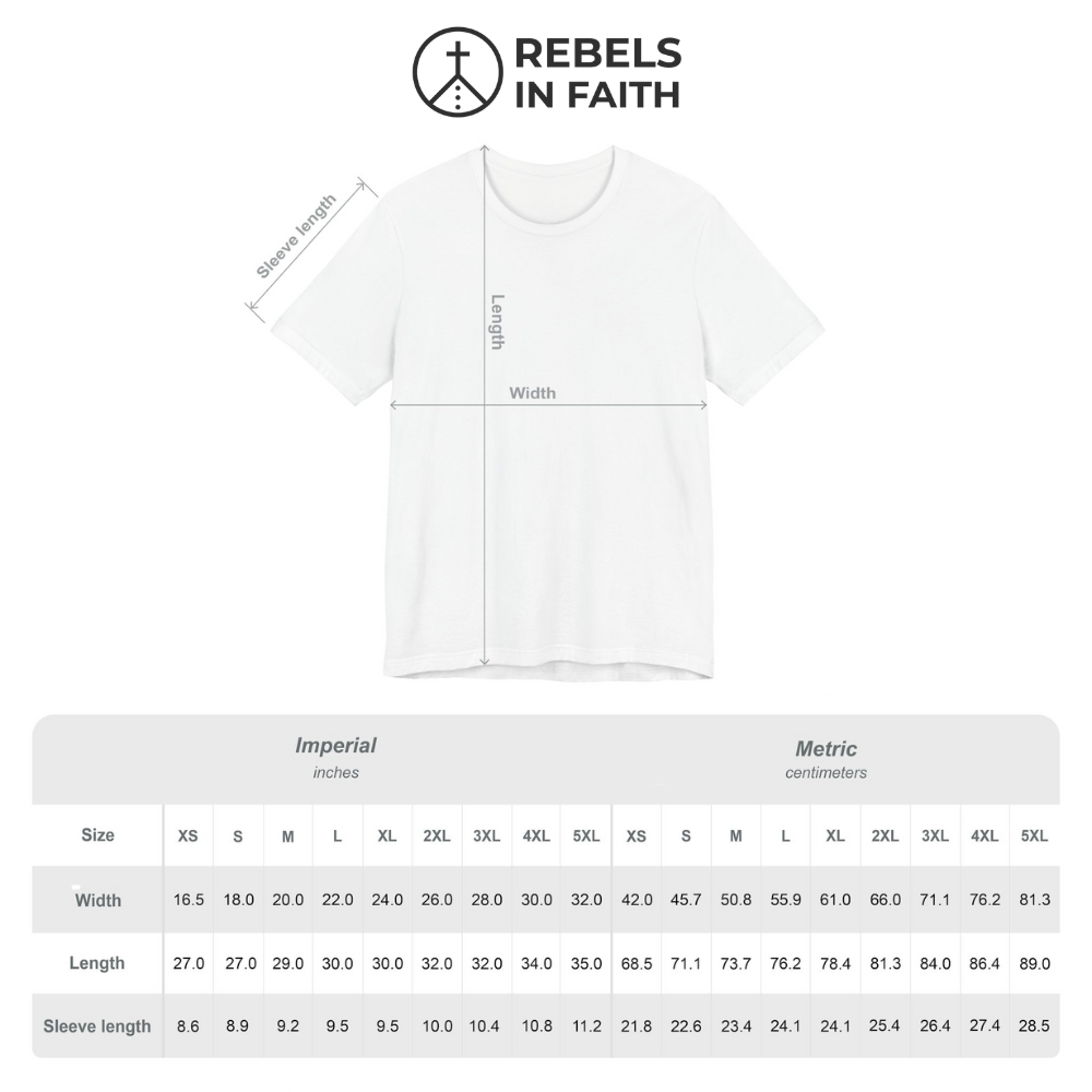 Men's Rebel in Faith - Soft Unisex Jersey Tee