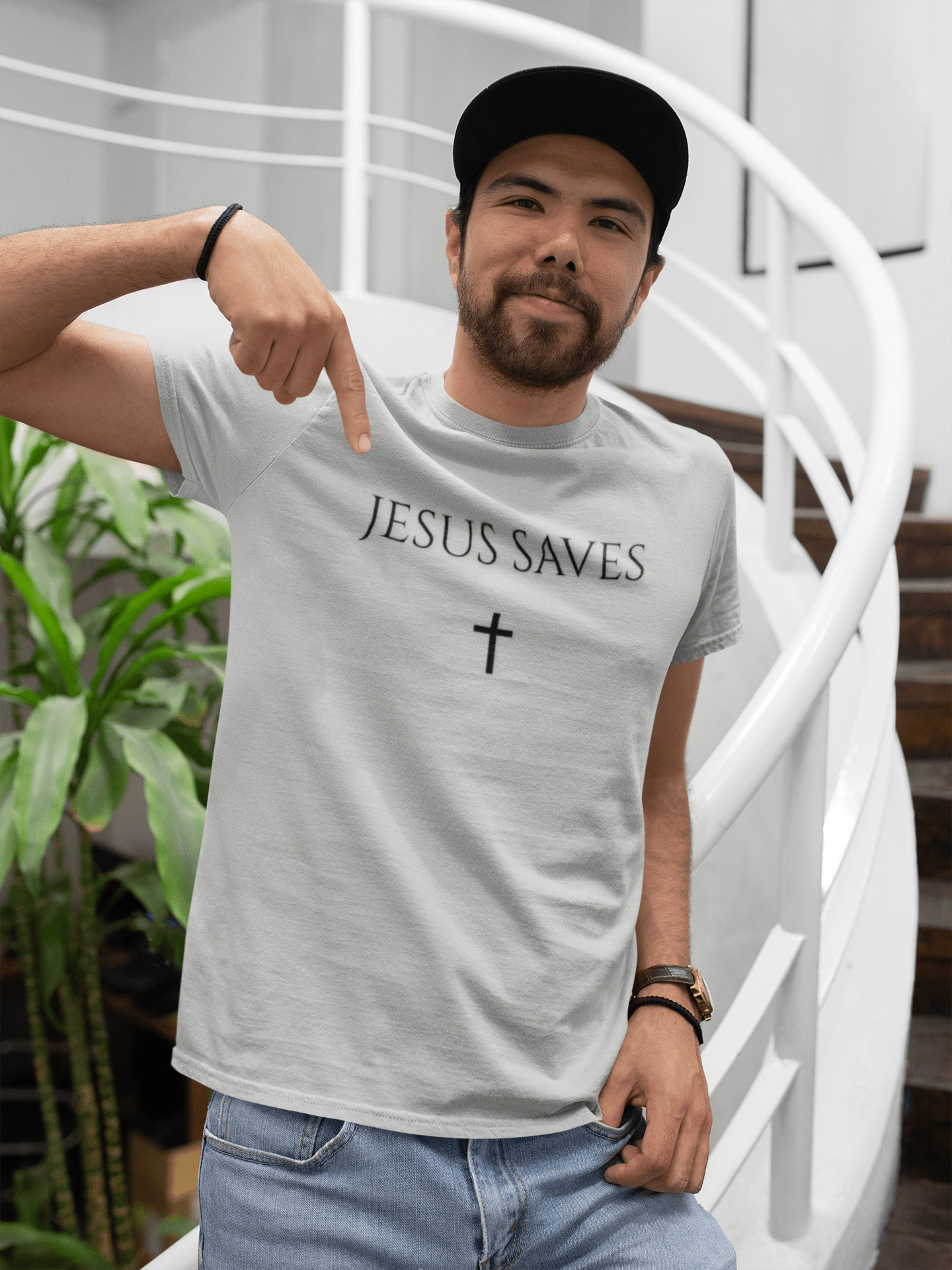Men's Jesus Saves - Soft Unisex Jersey Tee - Rebels in Faith