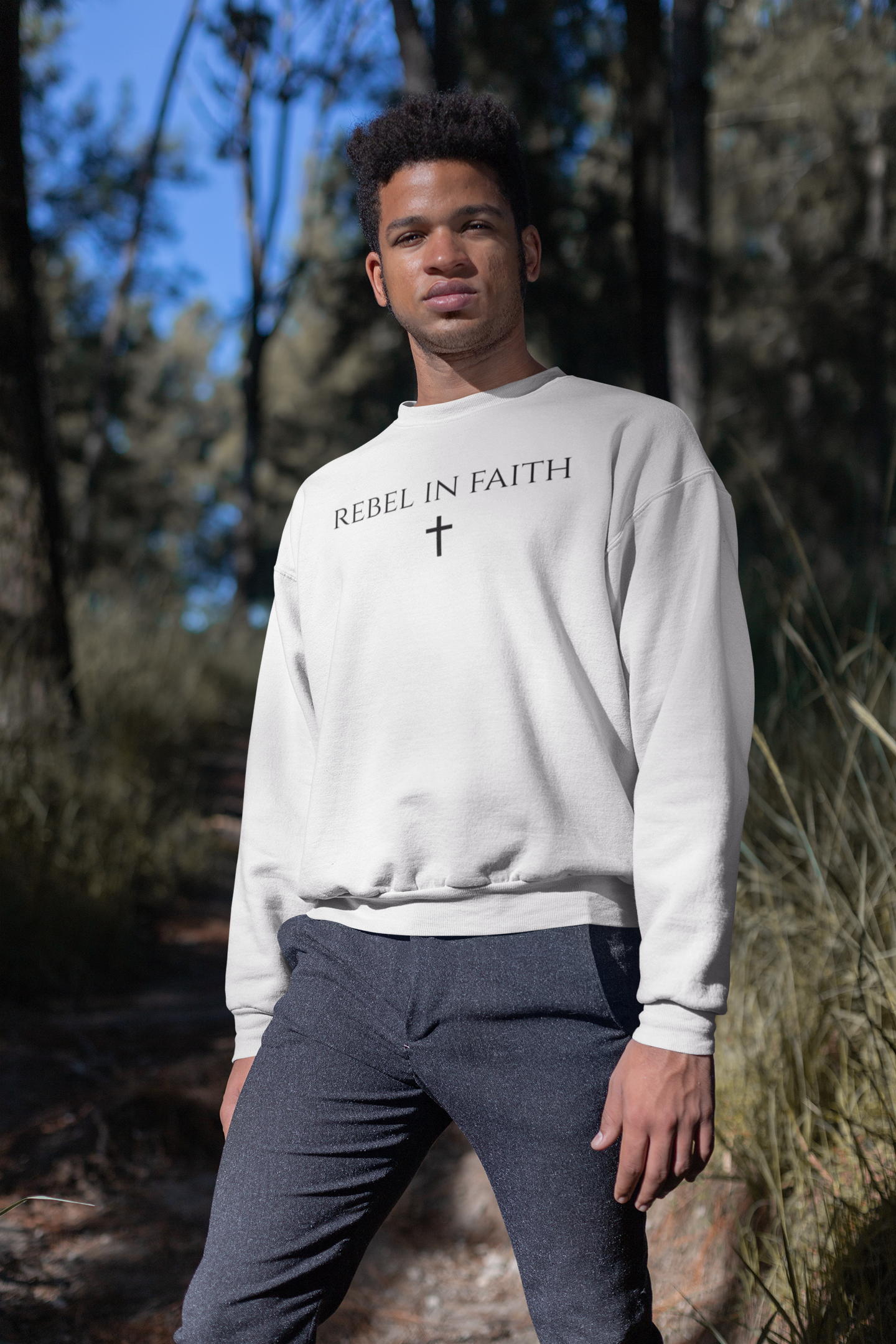 Men's Rebel in Faith - Comfort Crewneck