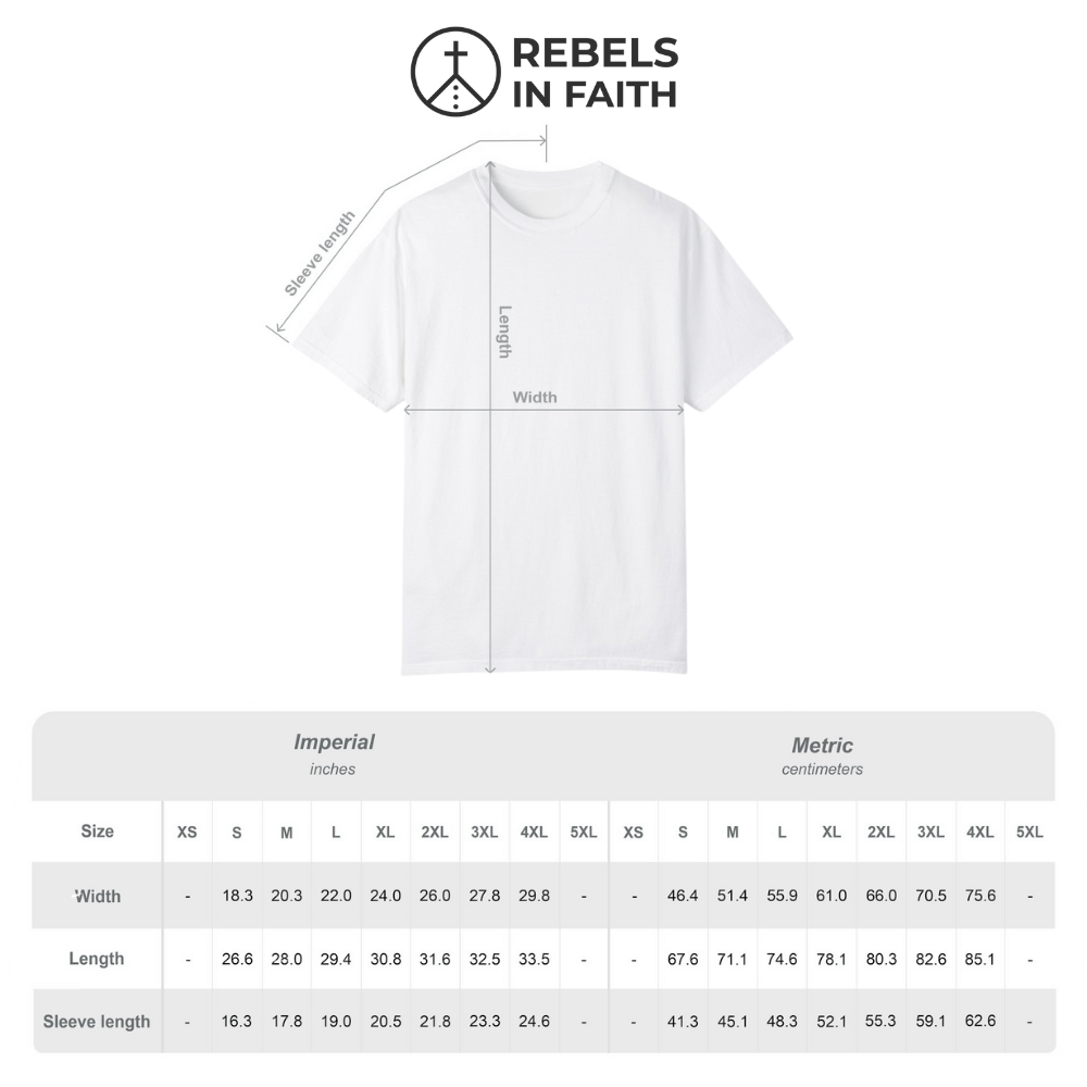 Women's Faith Over Fear Sword - Comfort Tee - Rebels in Faith