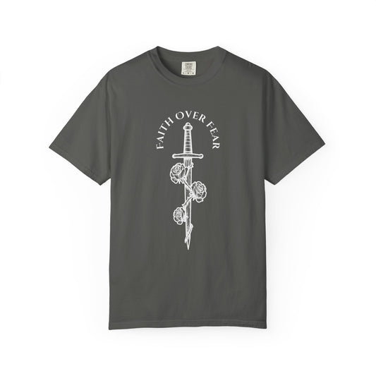 Men's Faith Over Fear Sword - Comfort Tee - Rebels in Faith