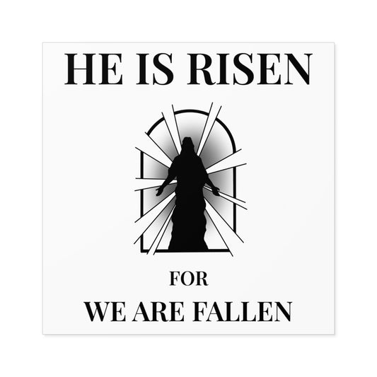 Easter 'He is Risen' Vinyl Sticker - Rebels in Faith