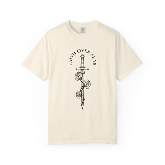 Men's Faith Over Fear Sword - Comfort Tee - Rebels in Faith